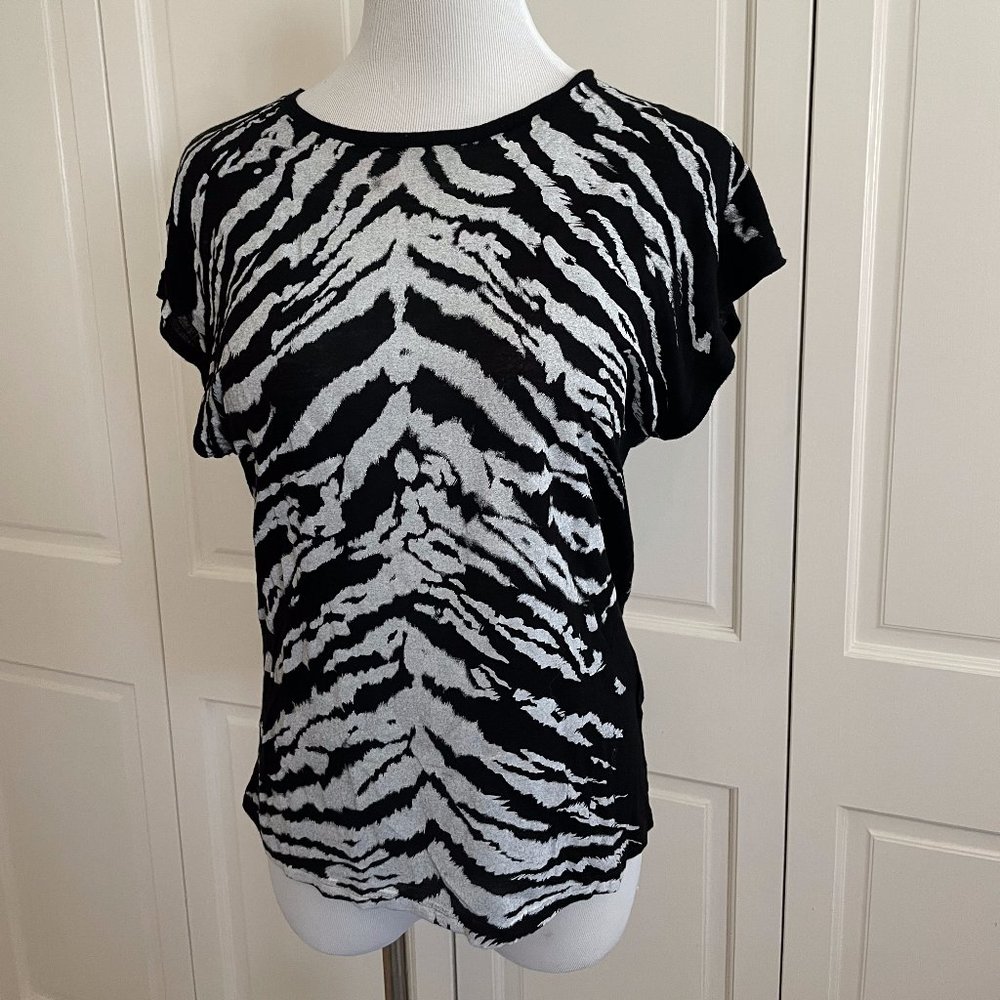 Vintage Saint Laurent Zebra Stripe T-Shirt